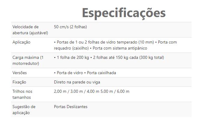 Automatizador de Porta Automática PPA Bona Flash Brushless